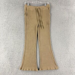 Beyond Yoga Well Traveled Wide Leg Pant Womens Medium Beige Drawstring Pull On